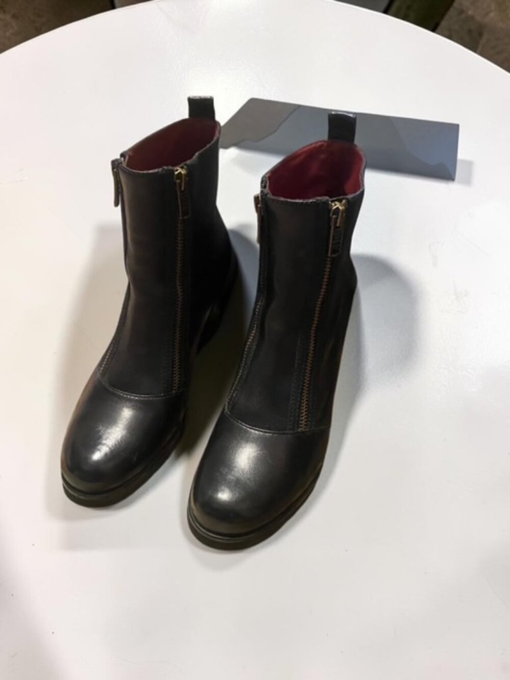 Marc by Marc Jacobs Kit Double Zip Hidden Wedge Boots Black Leather NIB 38.5